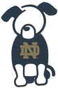 Notre Dame dog stick figure decal