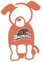 Oregon State University dog stick figure window decal