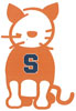 Syracuse cat stick figure decal