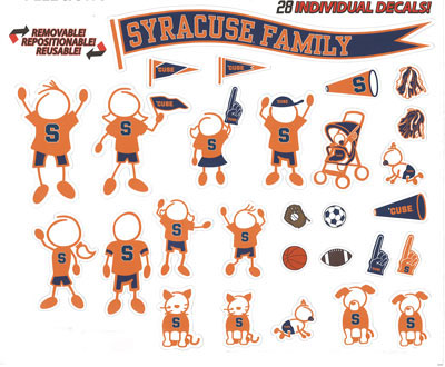 University of Syracuse stick figure decals