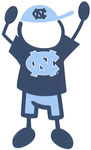 University of North Carolina boy stick figure decal