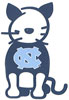 University of North Carolina cat stick figure decal