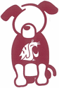 Washington State University dog stick figure decal