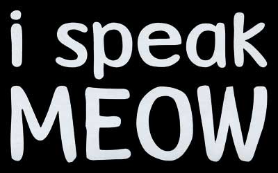 i speak meow decal