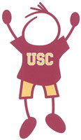 USC Trojans stick figure decals